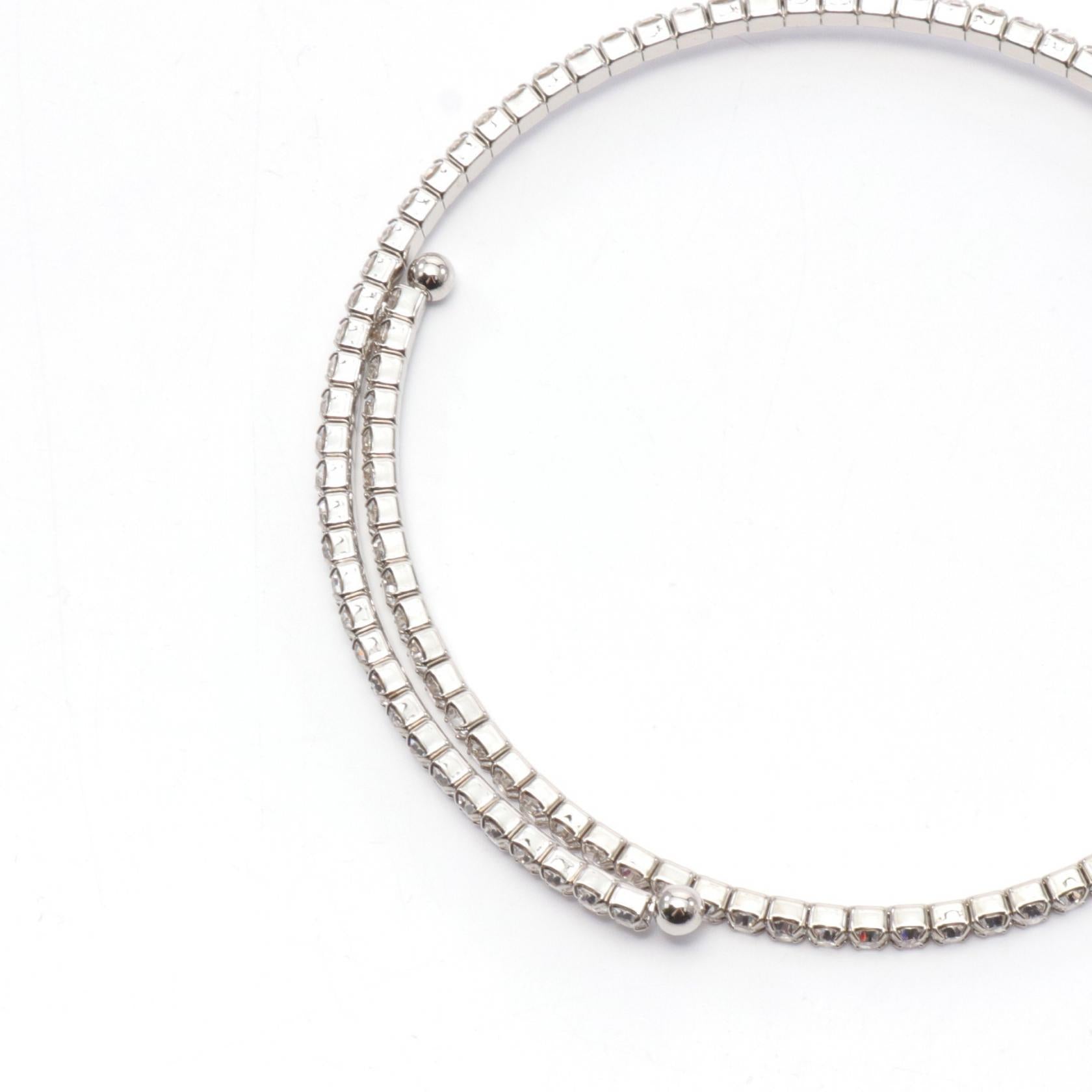 Miu Miu Stainless Steel Crystal Choker