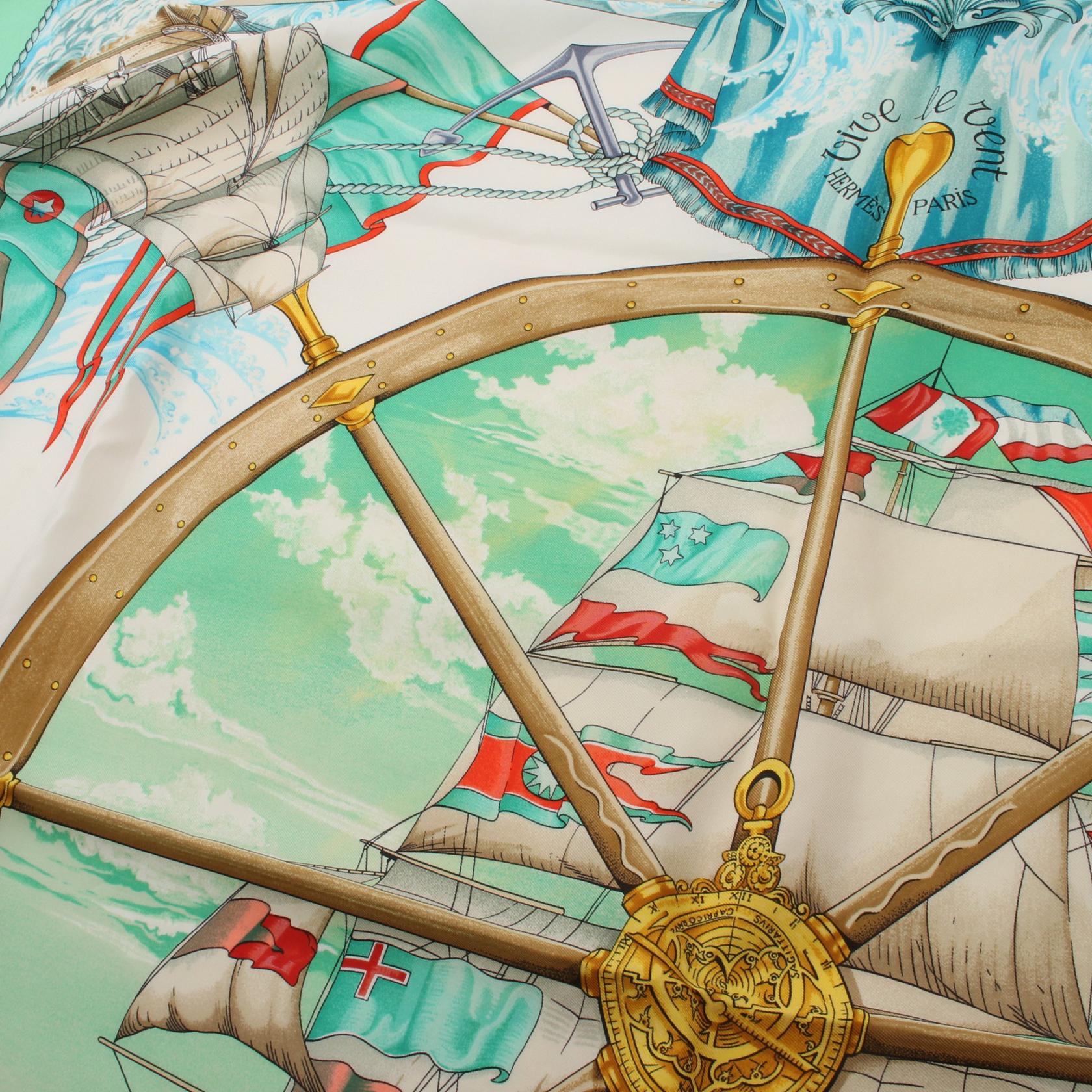 Hermes Silk Scarf vive le vent