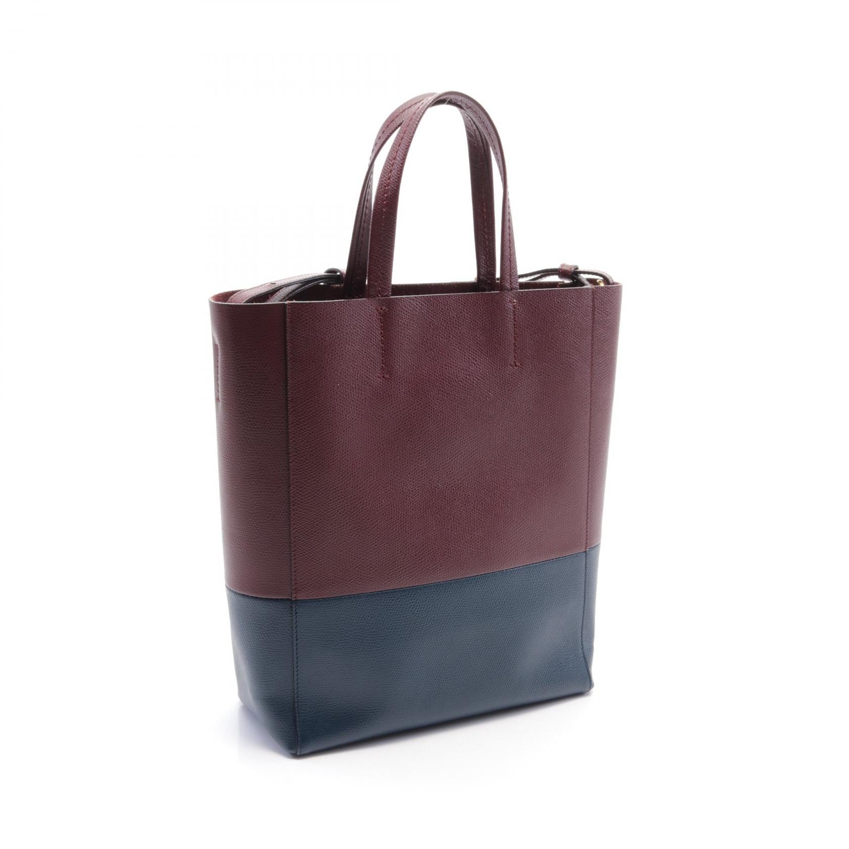 Celine Leather Vertical Small Cabas Tote Bag