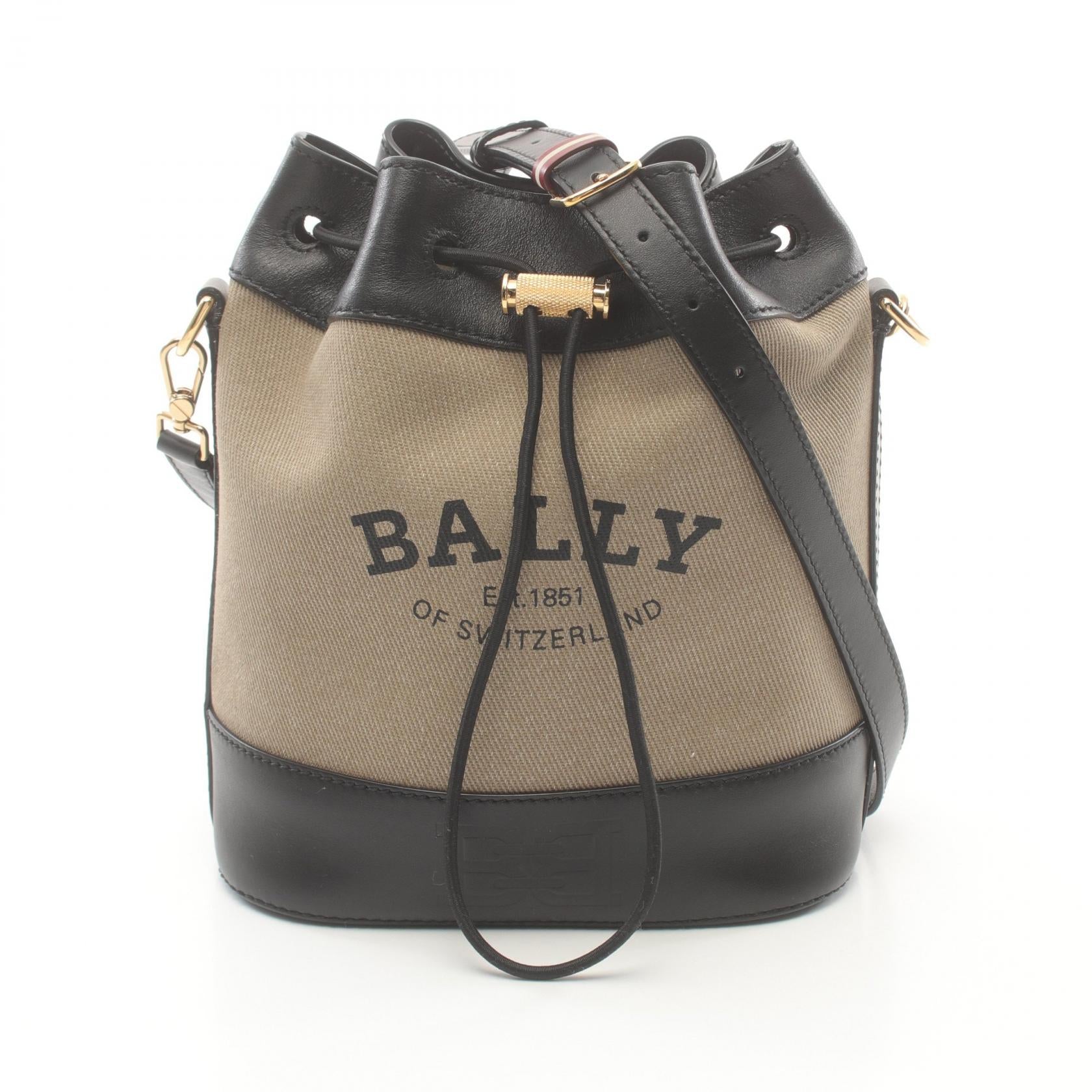 Bally Canvas Leather Shoulder Bag