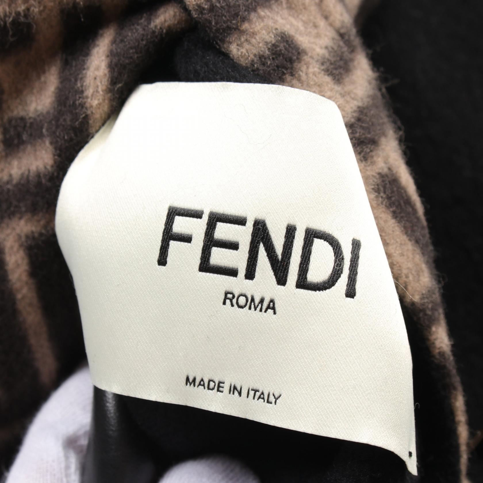 Fendi Cashmere Silk Outerwear Black Beige