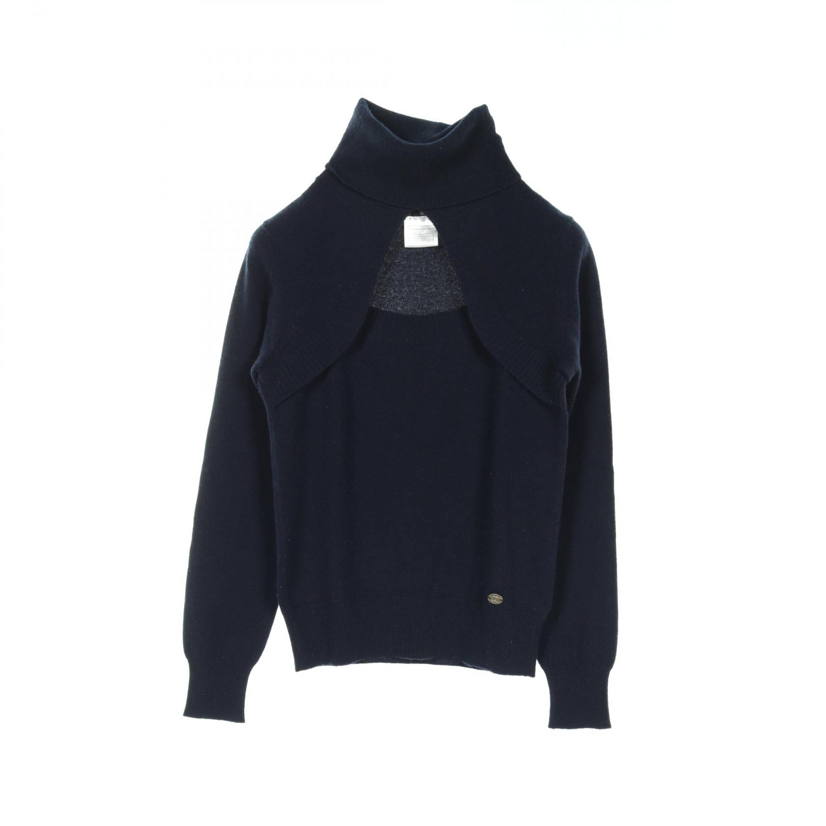 Chanel Cashmere Knit Top Navy