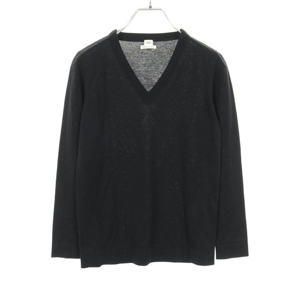 Hermes H logo silk cotton knit top