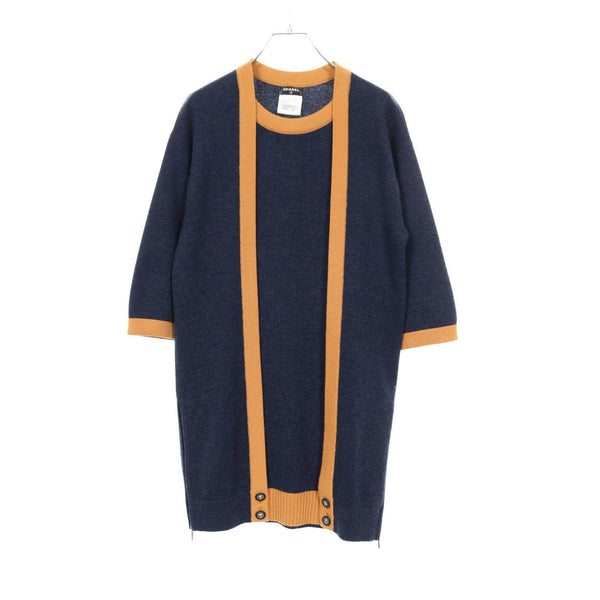 Chanel Coco Mark Button Cashmere Dress