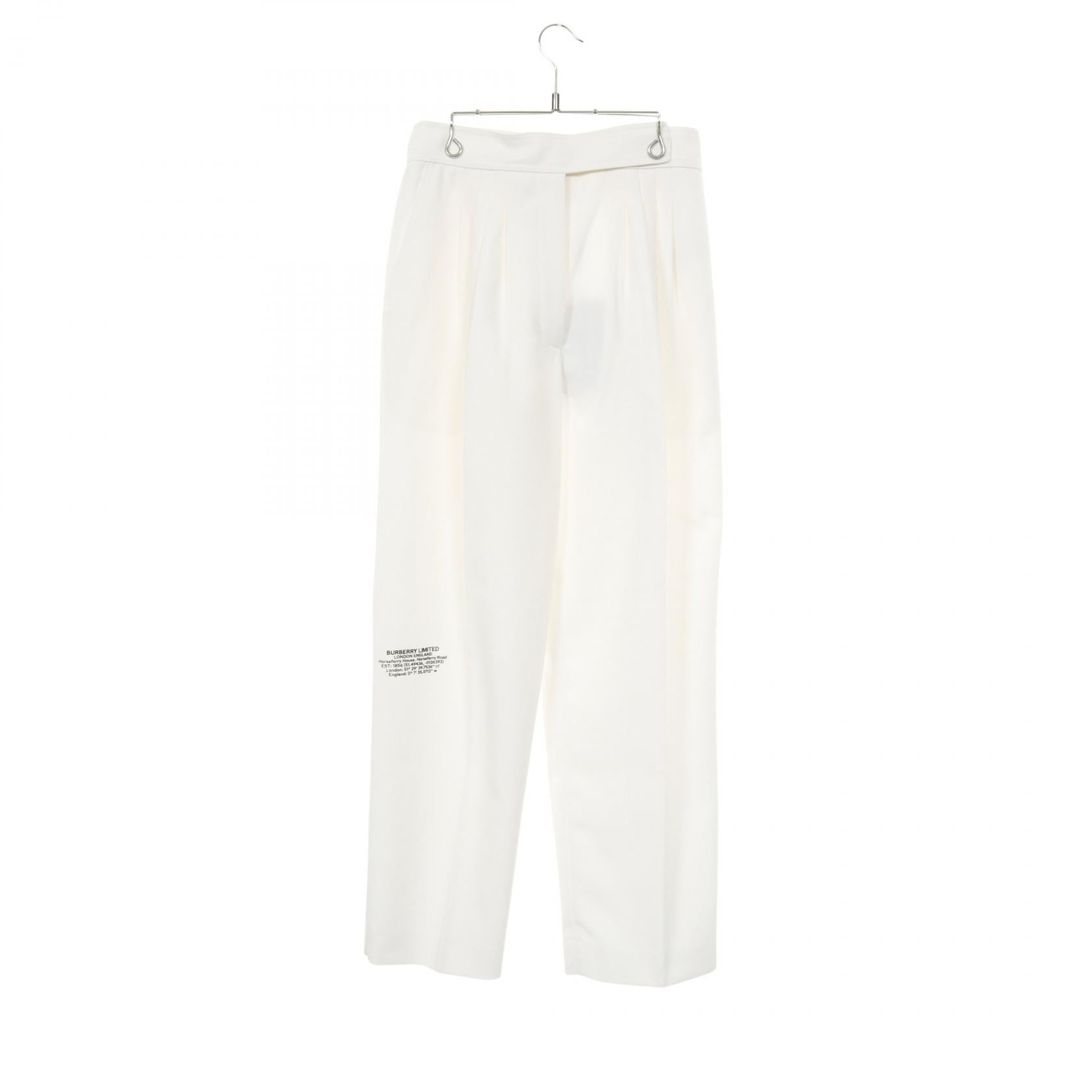Burberry Location Print Wool Blend Trousers