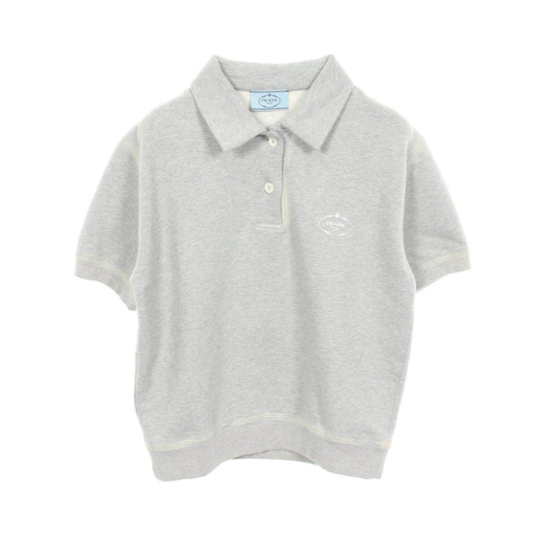 Prada Cotton Fleece Press Vintage Sweat Polo Shirt