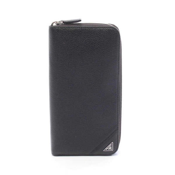 Prada Triangle Logo Leather Long Wallet