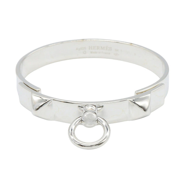 Hermes Collier de Chien Hangule Silver Bracelet