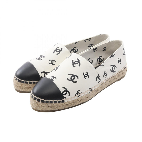 Chanel Coco Mark Leather Slip On Shoes