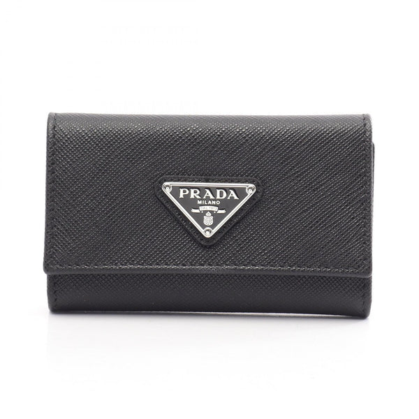 Prada SAFFIANO TRIANGO Leather Key Case