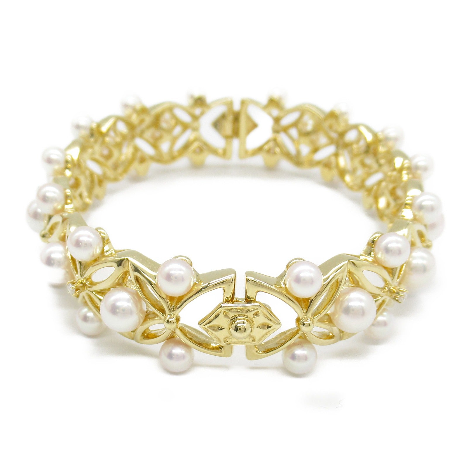 MIKIMOTO Pearl Bracelet K18 Yellow Gold