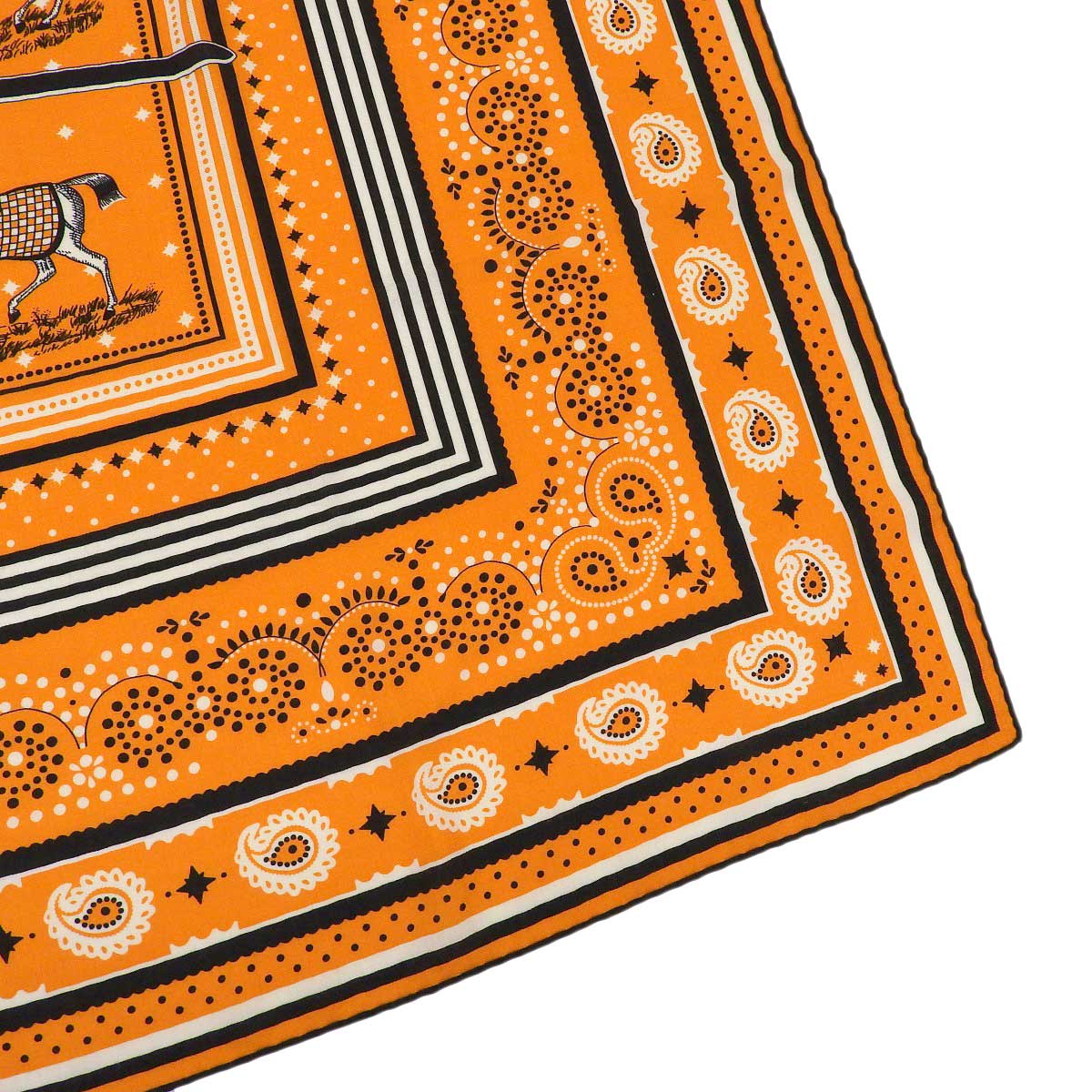 Hermes Silk Cashmere Scarf Orange