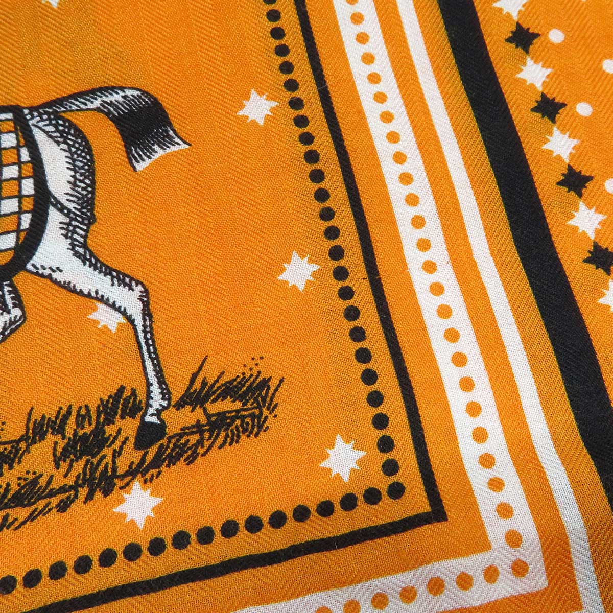 Hermes Silk Cashmere Scarf Orange