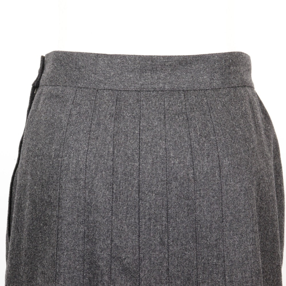 Chanel Wool Silk Skirt Gray