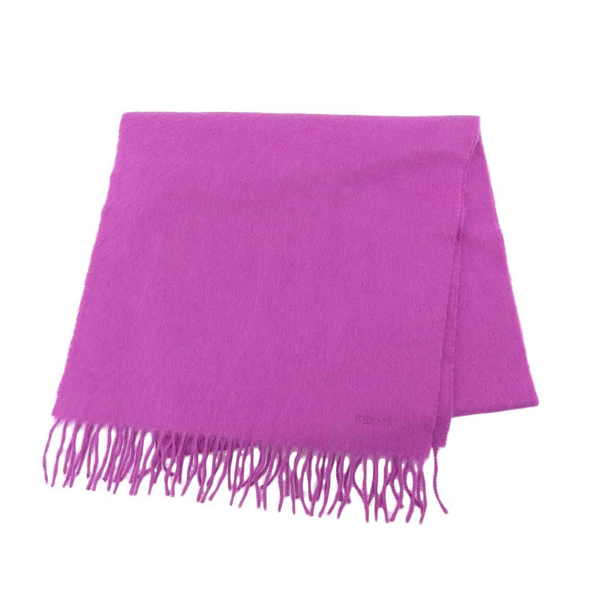 Hermes Purple Cashmere Scarf