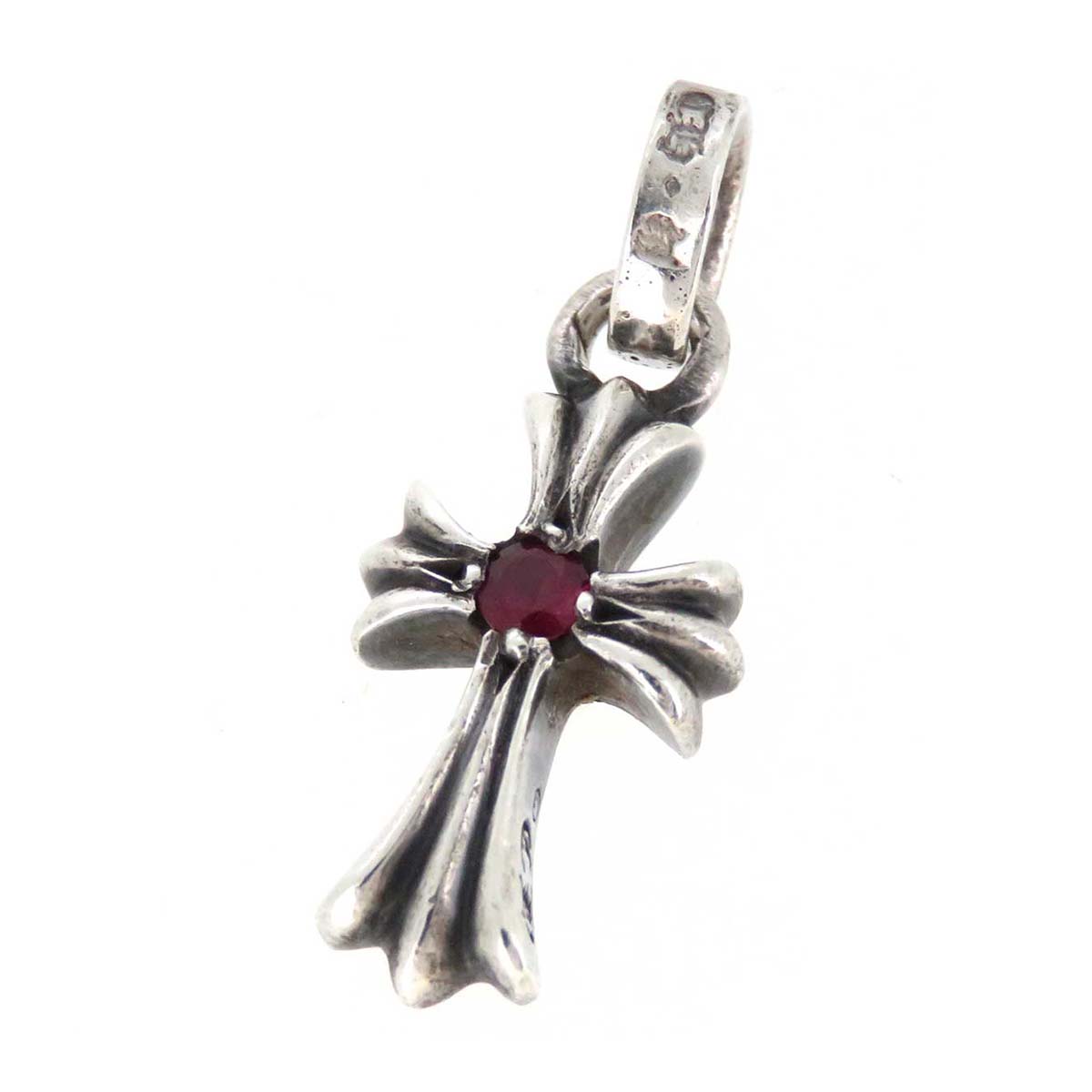 Chrome Hearts  Baby Fat Ruby Cross Pendant Metal Pendant 0.0 in Excellent condition