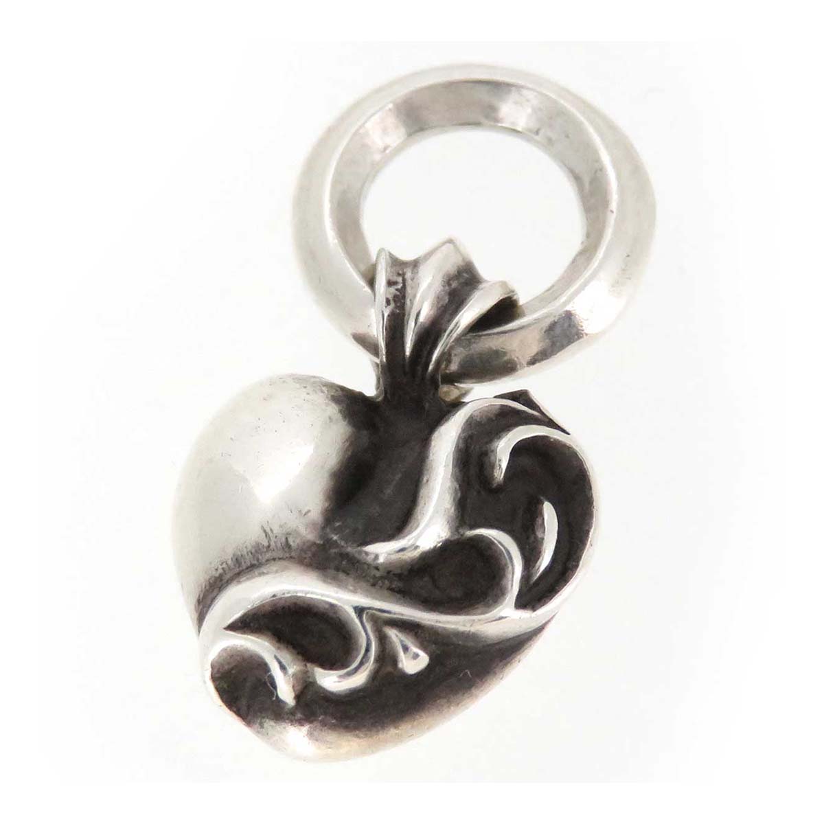 Silver Vine Heart Necklace Charm