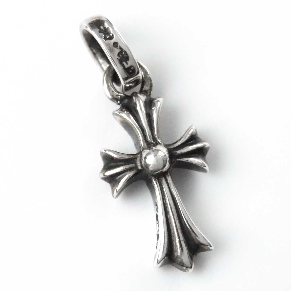 Pave Ruby Baby Fat Cross Pendant