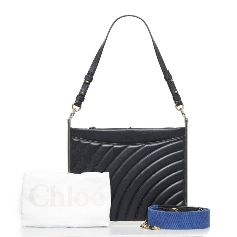 Chloe Roy Leather 2WAY Handbag Black