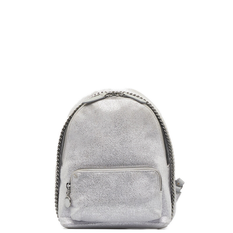 Stella McCartney Falabella 2WAY Backpack Silver Polyester in Very Good Condition