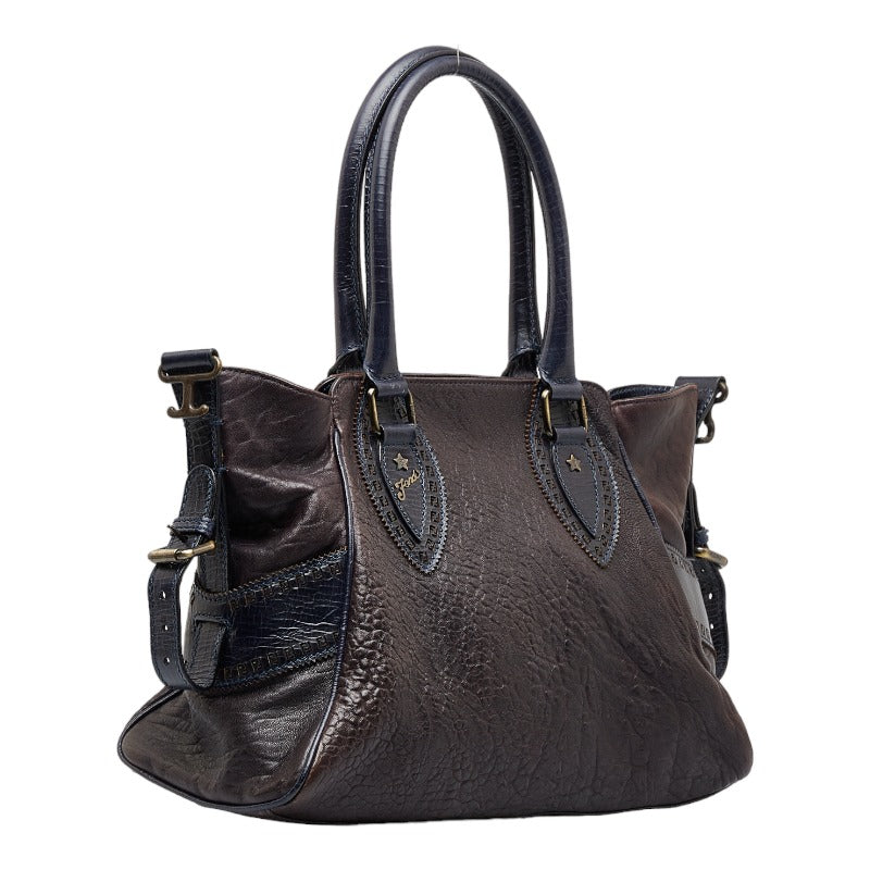 Fendi Etniko Leather Handbag Leather Handbag 8BN157 in Good condition