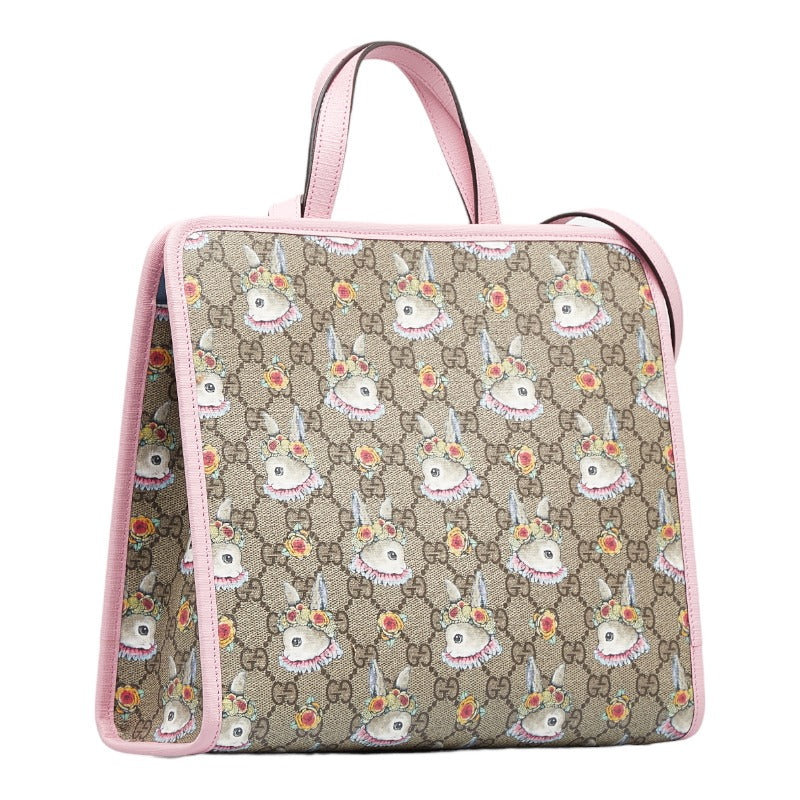 Gucci GG Supreme Rabbit Handbag Canvas Handbag 6300542 in Good condition