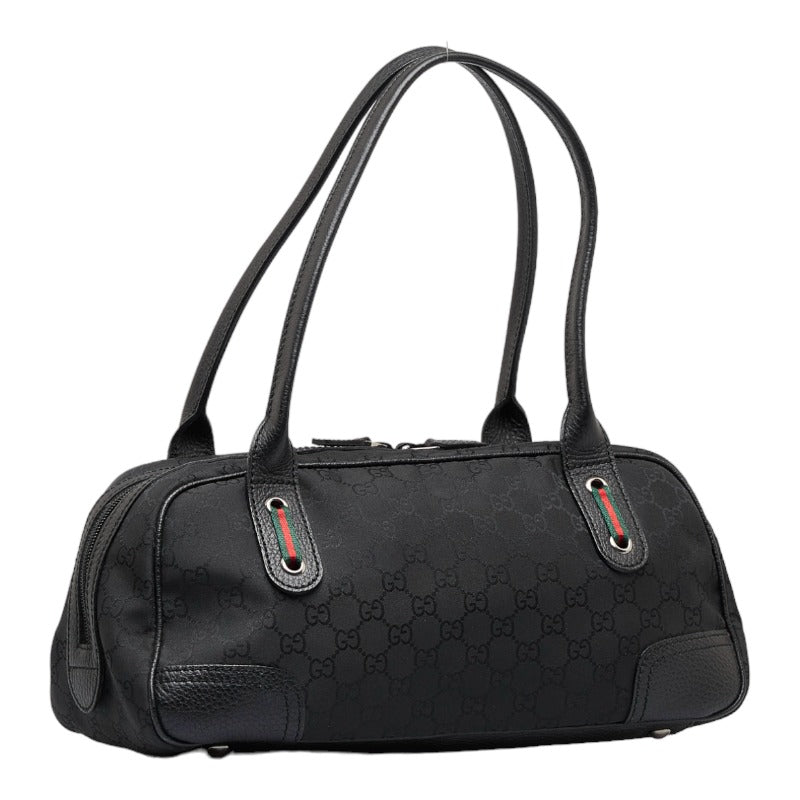 Gucci GG Canvas Web Princy Boston Bag Canvas Handbag 293594 in Good condition