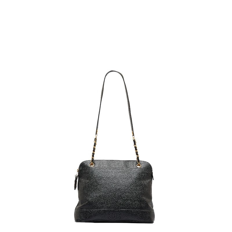 Chanel Triple CC Caviar Tote Bag Leather Tote Bag in Good condition