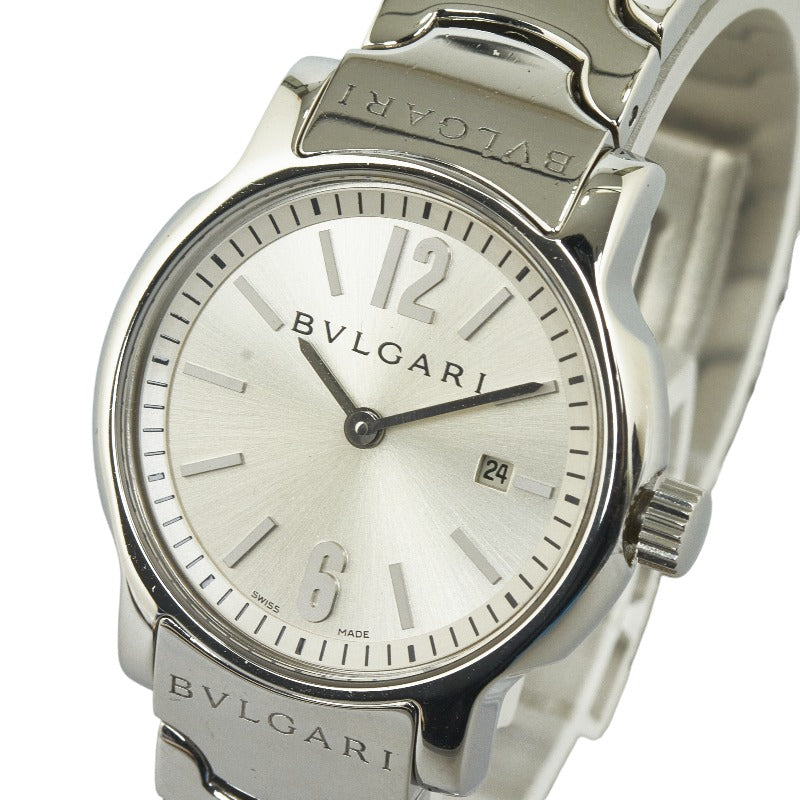 BVLGARI Solotempo ST29S Silver Stainless Steel Quartz Women's Wristwatch with Silver Dial - Used ST29S