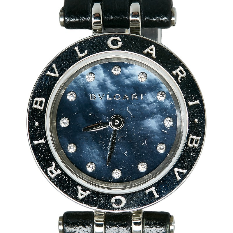 Bvlgari B-Zero1 Shell Diamond Quartz Watch BZ23S Stainless Steel in Very Good Condition