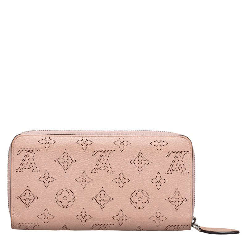 Louis Vuitton Monogram Mahina Zippy Wallet Pink Leather in Good Condition