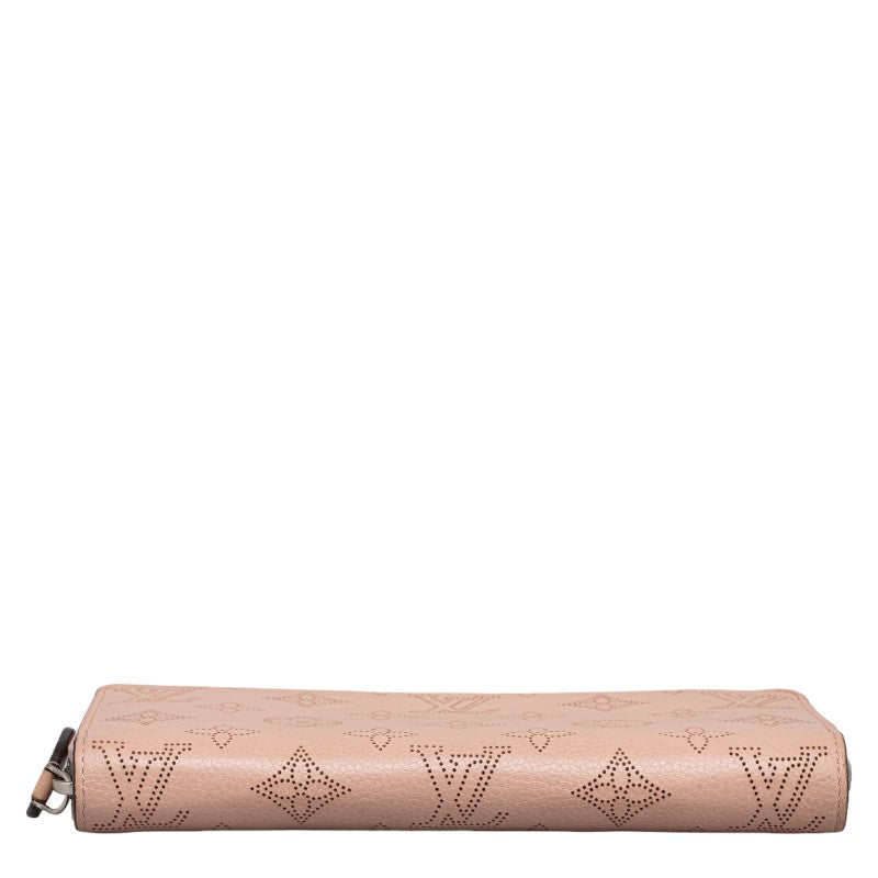 Louis Vuitton Monogram Mahina Zippy Wallet Pink Leather in Good Condition