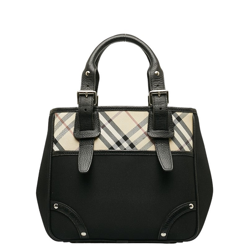 Burberry Nova Check Canvas Leather Tote Bag