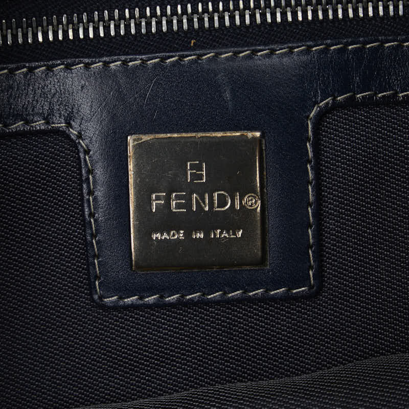 Fendi Canvas Leather Logo Tote Bag 26761 in Good Condition