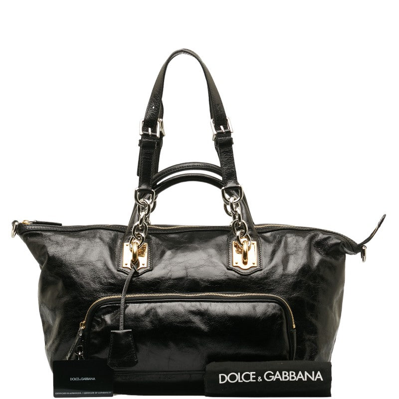 Dolce & Gabbana Leopard Leather Handbag Chain Shoulder Bag