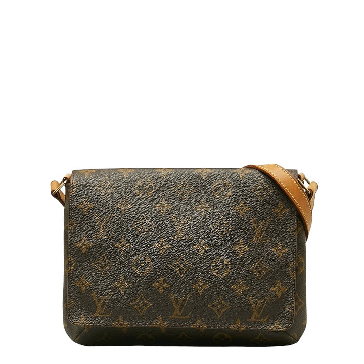 Louis Vuitton Monogram Musette Tango Short Shoulder Bag M51257 Brown PVC Leather