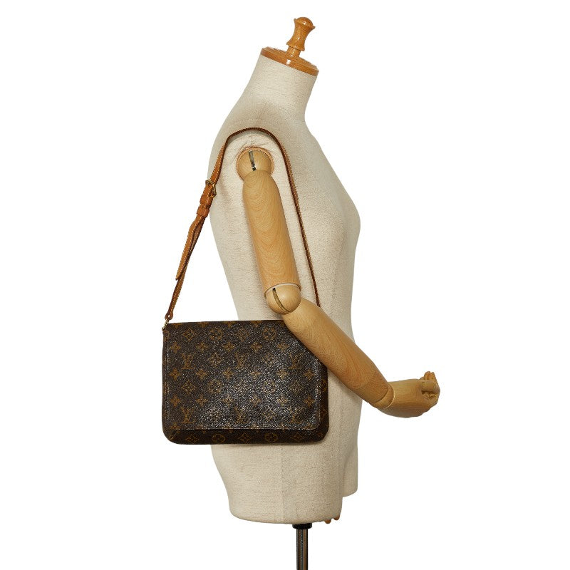 Louis Vuitton Monogram Musette Tango Short Shoulder Bag M51257 Brown PVC Leather