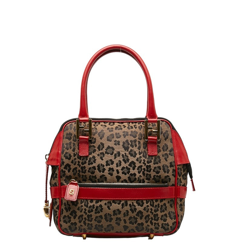 Canvas Leopard Print Handbag