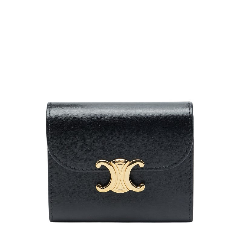 Celine Triomphe Small Flap Wallet Leather Wallet