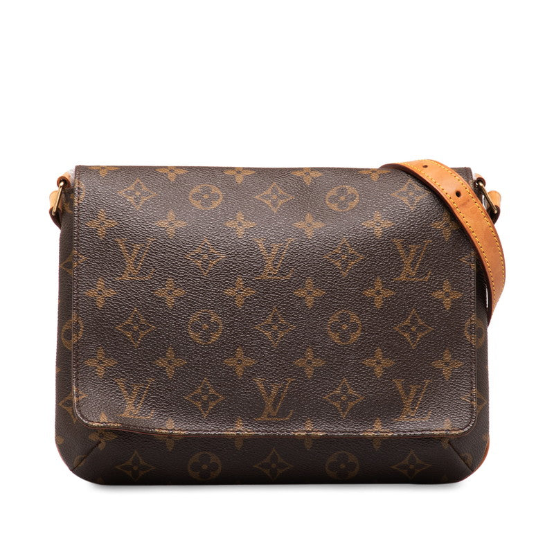 Louis Vuitton Monogram Musette Tango Short Shoulder Bag M51257 Brown PVC Leather