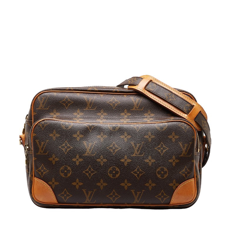 Louis Vuitton Monogram Nile Shoulder Bag M45244 Brown PVC Leather