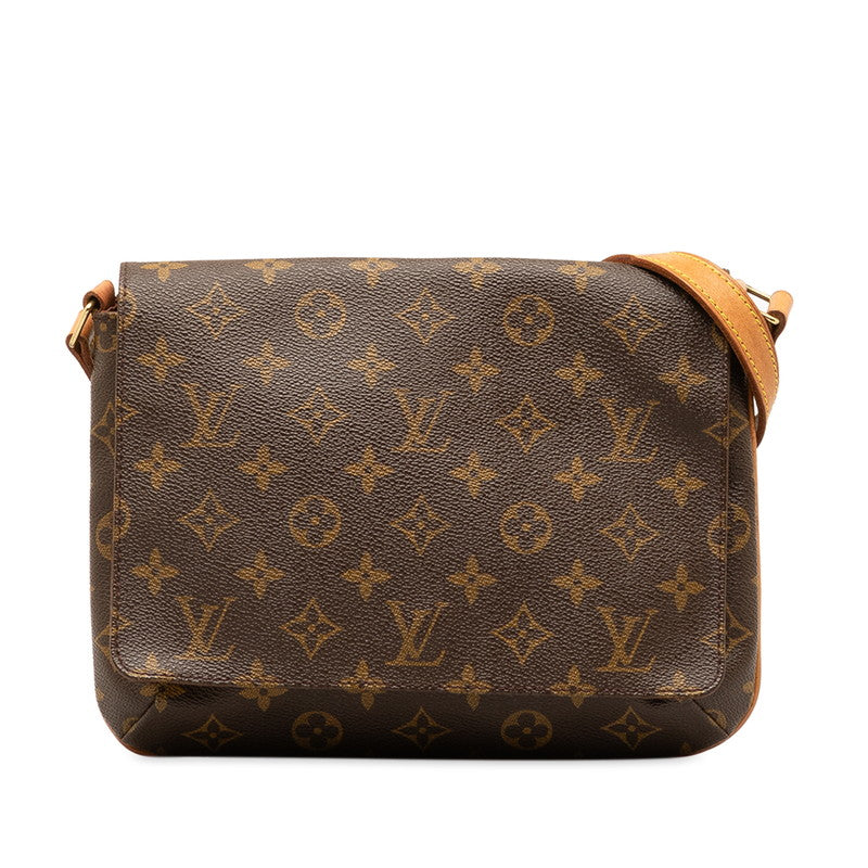 Louis Vuitton Monogram Musette Tango Short Shoulder Bag M51257 Brown PVC Leather in Very Good Condition