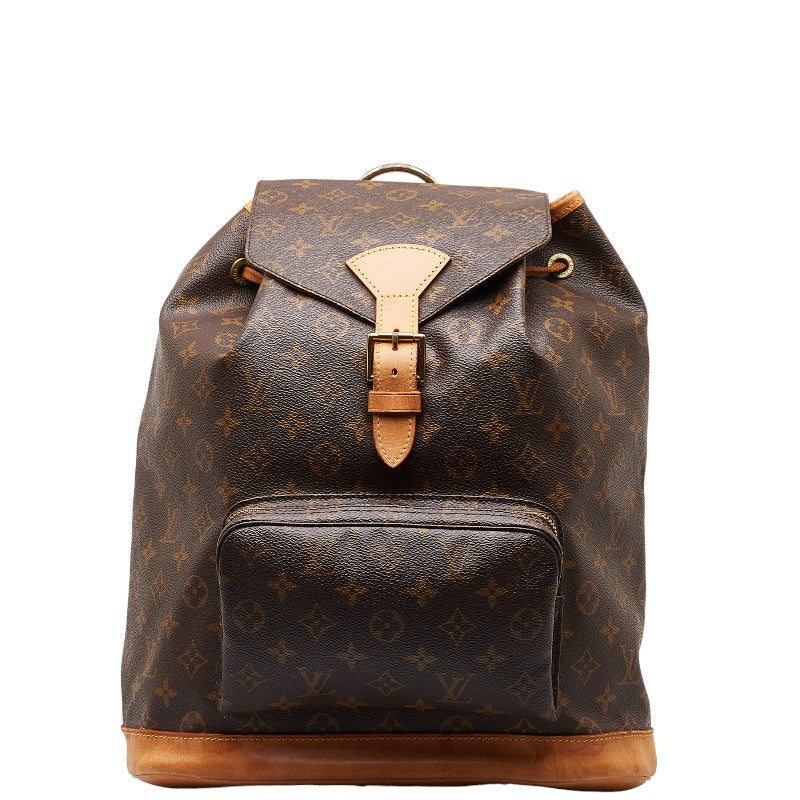 Louis Vuitton Monogram Montsouris GM Backpack M51135 Brown PVC Leather in Very Good Condition