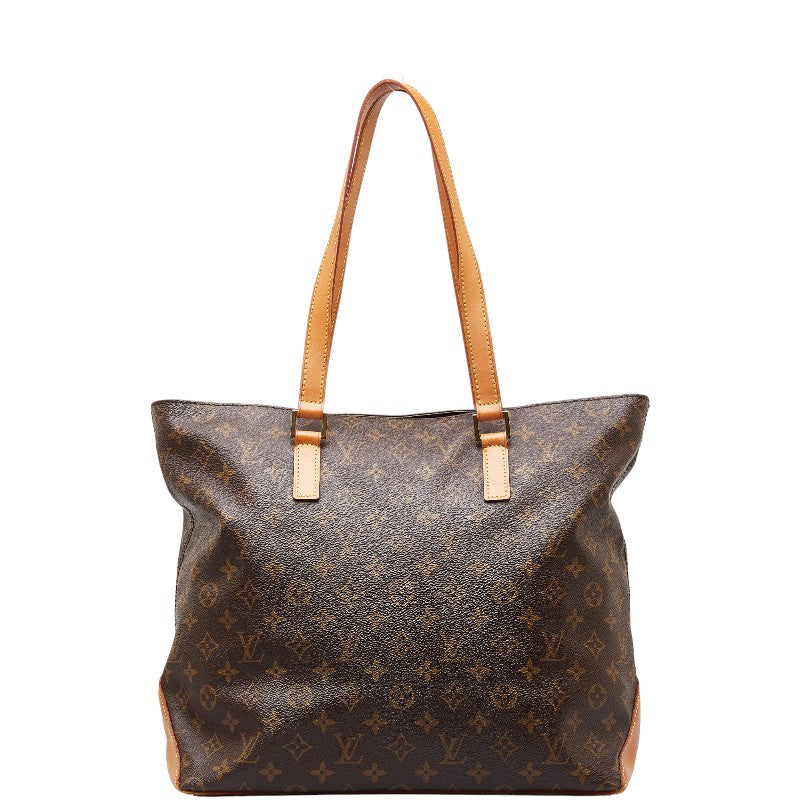 Louis Vuitton Monogram Cabas Mezzo Shoulder Tote Bag M51151 Brown PVC Leather in Very Good Condition