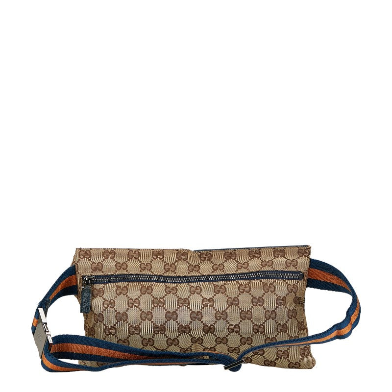 Gucci Canvas Leather Waist Bag 28566