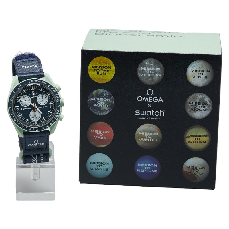 Swatch Speedmaster Moonwatch Mission on Earth Quartz Watch S033G100