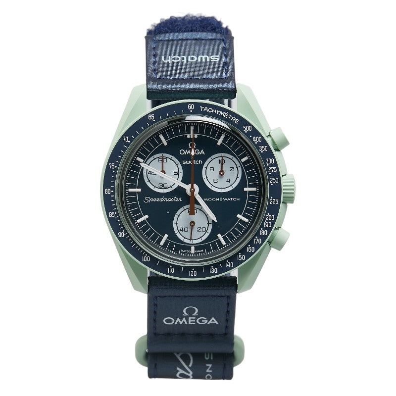 Swatch Speedmaster Moonwatch Mission on Earth Quartz Watch S033G100