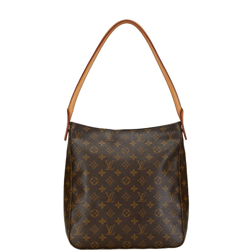 Louis Vuitton Monogram Looping GM Shoulder Bag M51145 Brown PVC Leather in Very Good Condition