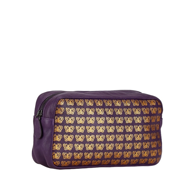 Bottega Veneta Leather Butterfly Pouch Cosmetic Bag