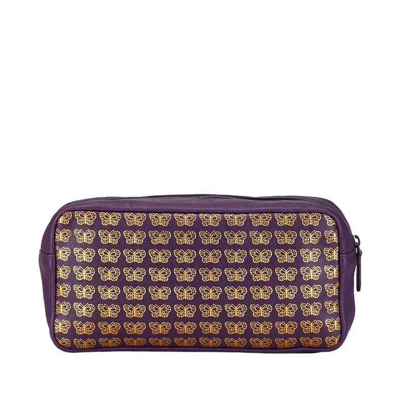 Bottega Veneta Leather Butterfly Pouch Cosmetic Bag